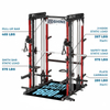 Силовая стойка M1 PRO Red Black Smith Machine для домашнего спортзала